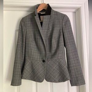 Banana Republic plaid wool peplum blazer, size 4